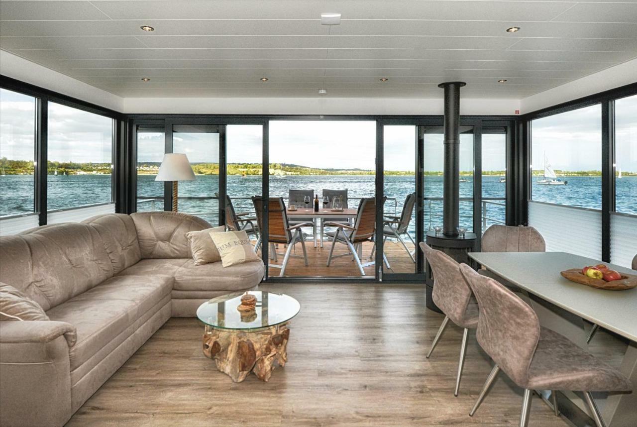 Hausboot No. 5 "Treibholz" Villa Mucheln Exteriör bild